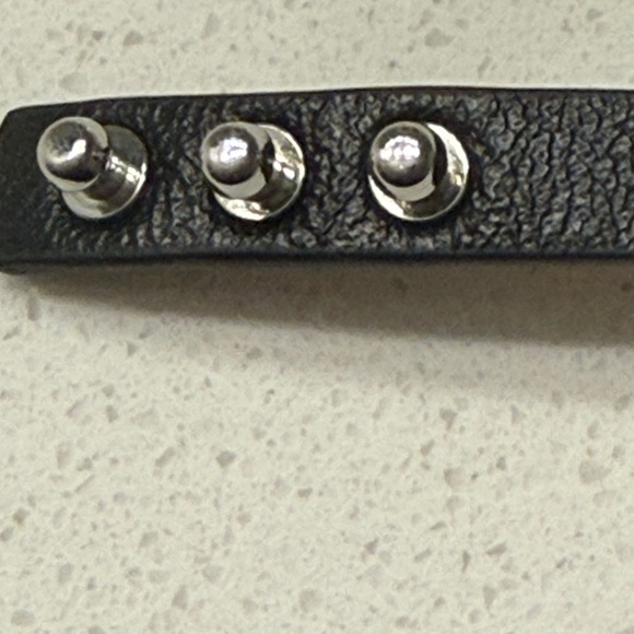 Rustic Cuff Black Leather Double Wrap Bracelet Choker Necklace Silver Hardware - Picture 7 of 11